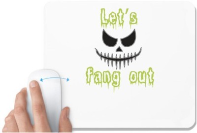 UDNAG White Mousepad 'Halloween | Let’s fang out copy' for Computer / PC / Laptop [230 x 200 x 5mm] Mousepad(White)
