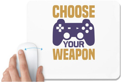 UDNAG White Mousepad 'Gaming | Choose' for Computer / PC / Laptop [230 x 200 x 5mm] Non Slip Base Mousepad(White)