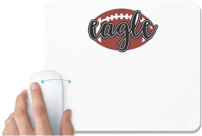 UDNAG White Mousepad 'Football | eagle' for Computer / PC / Laptop [230 x 200 x 5mm] Non Slip Base Mousepad(White)