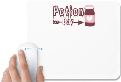 UDNAG White Mousepad 'Halloween | Potion Bar copy' for Computer / PC / Laptop [230 x 200 x 5mm] Non Slip Base Mousepad(White)