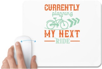 UDNAG White Mousepad 'Rider | currently planning my next ride' for Computer / PC / Laptop [230 x 200 x 5mm] Mousepad(White)