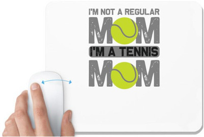 UDNAG White Mousepad 'Tennis | I am not' for Computer / PC / Laptop [230 x 200 x 5mm] Non Slip Base Mousepad(White)