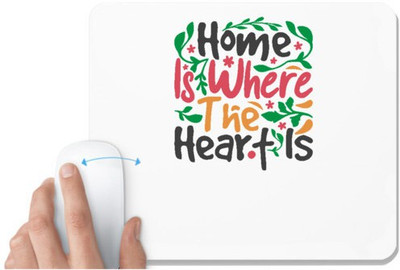 UDNAG White Mousepad 'Christmas | home is where the heart is' for Computer / PC / Laptop [230 x 200 x 5mm] Mousepad(White)
