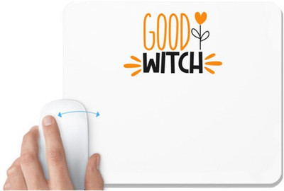 UDNAG White Mousepad 'Halloween | good witch 1' for Computer / PC / Laptop [230 x 200 x 5mm] Non Slip Base Mousepad(White)