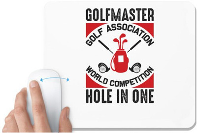 UDNAG White Mousepad 'Golf | Golfmaster' for Computer / PC / Laptop [230 x 200 x 5mm] Non Slip Base Mousepad(White)