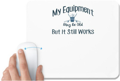 UDNAG White Mousepad 'Fishing | My equipment' for Computer / PC / Laptop [230 x 200 x 5mm] Non Slip Base Mousepad(White)