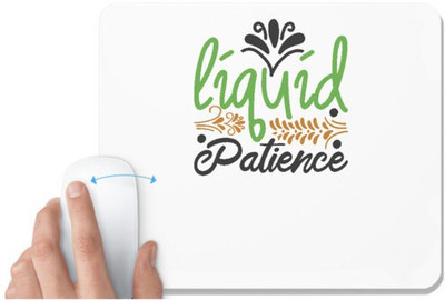 UDNAG White Mousepad 'Christmas | liquid patience' for Computer / PC / Laptop [230 x 200 x 5mm] Non Slip Base Mousepad(White)
