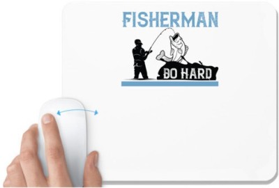 UDNAG White Mousepad 'Fishing | Just Call Me Pretty and Take Me Fishing-3' for Computer / PC / Laptop [230 x 200 x 5mm] Mousepad(White)