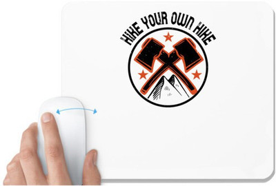 UDNAG White Mousepad 'Hunter | Hike Your Own Hike' for Computer / PC / Laptop [230 x 200 x 5mm] Mousepad(White)