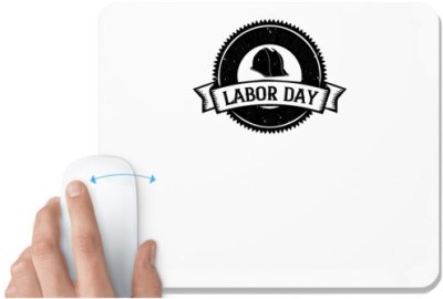 UDNAG White Mousepad 'Labor | I wish you a happy labor day' for Computer / PC / Laptop [230 x 200 x 5mm] Mousepad(White)
