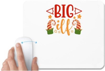 UDNAG White Mousepad 'Big | Big elf' for Computer / PC / Laptop [230 x 200 x 5mm] Mousepad(White)