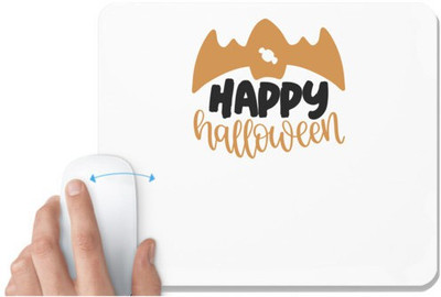 UDNAG White Mousepad 'Halloween | Happy Halloween_1' for Computer / PC / Laptop [230 x 200 x 5mm] Mousepad(White)