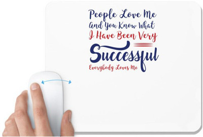 UDNAG White Mousepad 'Succesfull | Donalt Trump' for Computer / PC / Laptop [230 x 200 x 5mm] Non Slip Base Mousepad(White)