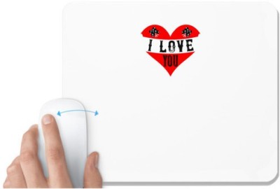 UDNAG White Mousepad 'Couple | Mr. i love you' for Computer / PC / Laptop [230 x 200 x 5mm] Mousepad(White)