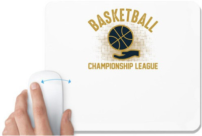UDNAG White Mousepad 'Basketball | basket' for Computer / PC / Laptop [230 x 200 x 5mm] Non Slip Base Mousepad(White)