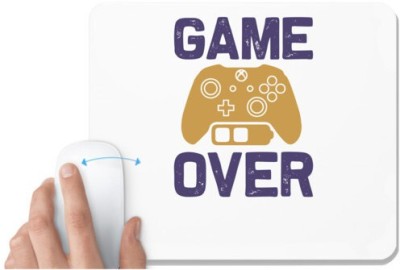 UDNAG White Mousepad 'Gaming | Game over' for Computer / PC / Laptop [230 x 200 x 5mm] Mousepad(White)