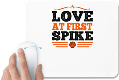 UDNAG White Mousepad 'Basketball | Love at first spike-02' for Computer / PC / Laptop [230 x 200 x 5mm] Mousepad(White)