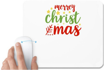 UDNAG White Mousepad 'Christmas | merry christmasss3' for Computer / PC / Laptop [230 x 200 x 5mm] Mousepad(White)