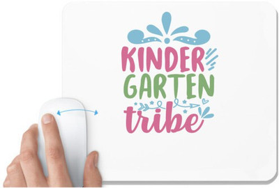 UDNAG White Mousepad 'Teacher Student | kindergarten tribe' for Computer / PC / Laptop [230 x 200 x 5mm] Non Slip Base Mousepad(White)