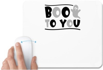 UDNAG White Mousepad 'Halloween | BOO TO YOU' for Computer / PC / Laptop [230 x 200 x 5mm] Mousepad(White)