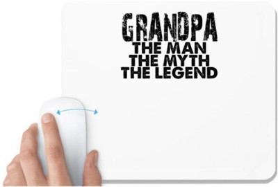 UDNAG White Mousepad 'Grand father | grandpa the man' for Computer / PC / Laptop [230 x 200 x 5mm] Mousepad(White)