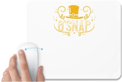 UDNAG White Mousepad 'Snap | o'snap' for Computer / PC / Laptop [230 x 200 x 5mm] Mousepad(White)