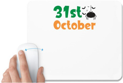 UDNAG White Mousepad 'Halloween | 31st october' for Computer / PC / Laptop [230 x 200 x 5mm] Mousepad(White)
