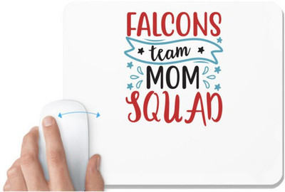 UDNAG White Mousepad 'Mother | Falcons team mom squad' for Computer / PC / Laptop [230 x 200 x 5mm] Non Slip Base Mousepad(White)