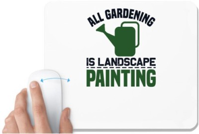 UDNAG White Mousepad 'Garden | All gardening' for Computer / PC / Laptop [230 x 200 x 5mm] Mousepad(White)