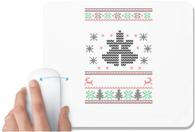 UDNAG White Mousepad '| Template 13' for Computer / PC / Laptop [230 x 200 x 5mm] Non Slip Base Mousepad(White)