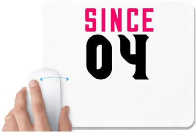 UDNAG White Mousepad 'Couple | since 04' for Computer / PC / Laptop [230 x 200 x 5mm] Mousepad(White)