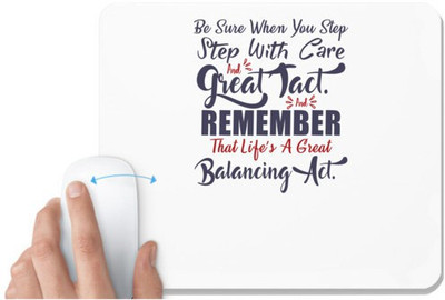 UDNAG White Mousepad 'Great fact remember | Dr. Seuss' for Computer / PC / Laptop [230 x 200 x 5mm] Mousepad(White)