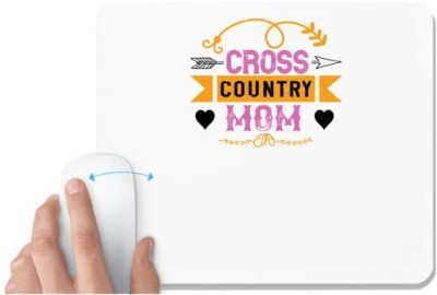 UDNAG White Mousepad 'Mother | cross country mom' for Computer / PC / Laptop [230 x 200 x 5mm] Mousepad(White)