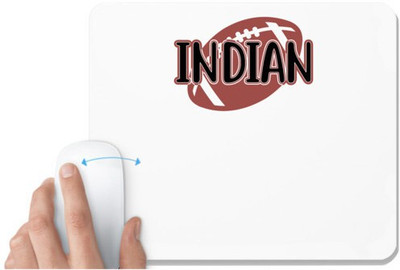 UDNAG White Mousepad 'Indian Football | Indian' for Computer / PC / Laptop [230 x 200 x 5mm] Non Slip Base Mousepad(White)