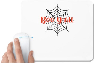 UDNAG White Mousepad 'witch | Boo y’all' for Computer / PC / Laptop [230 x 200 x 5mm] Mousepad(White)