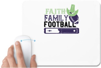 UDNAG White Mousepad 'Football | Faith family football 2 (1)' for Computer / PC / Laptop [230 x 200 x 5mm] Mousepad(White)