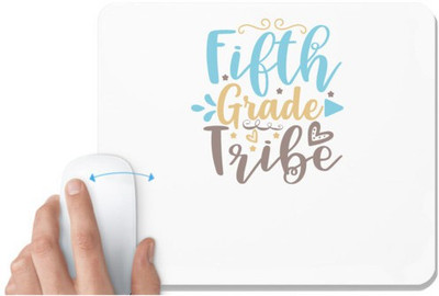 UDNAG White Mousepad 'Teacher Student | fifth grade tribe copy' for Computer / PC / Laptop [230 x 200 x 5mm] Non Slip Base Mousepad(White)