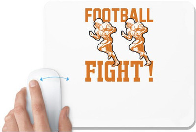 UDNAG White Mousepad 'Football | Football Fight' for Computer / PC / Laptop [230 x 200 x 5mm] Non Slip Base Mousepad(White)
