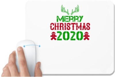 UDNAG White Mousepad 'Christmas | merry christmas 2020' for Computer / PC / Laptop [230 x 200 x 5mm] Mousepad(White)