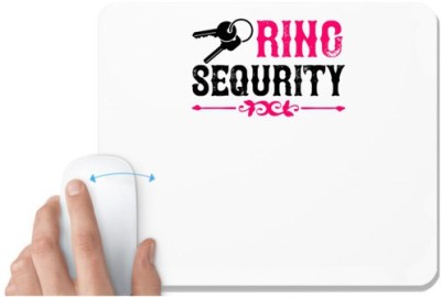 UDNAG White Mousepad 'Couple | ring sequrity' for Computer / PC / Laptop [230 x 200 x 5mm] Mousepad(White)