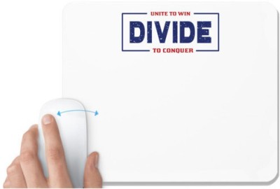 UDNAG White Mousepad 'Divide | Donalt Trump' for Computer / PC / Laptop [230 x 200 x 5mm] Mousepad(White)