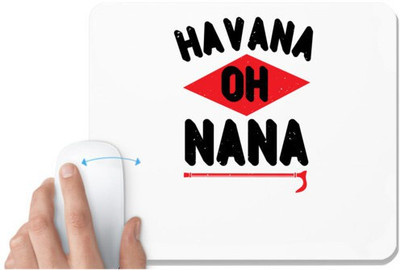 UDNAG White Mousepad 'Grand Father | 02 HAVANA OH NANA' for Computer / PC / Laptop [230 x 200 x 5mm] Non Slip Base Mousepad(White)