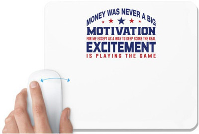UDNAG White Mousepad 'Excitment | Donalt Trump' for Computer / PC / Laptop [230 x 200 x 5mm] Non Slip Base Mousepad(White)