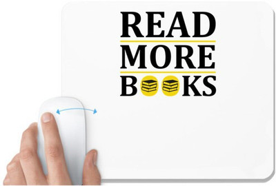 UDNAG White Mousepad 'Books | Read more' for Computer / PC / Laptop [230 x 200 x 5mm] Mousepad(White)
