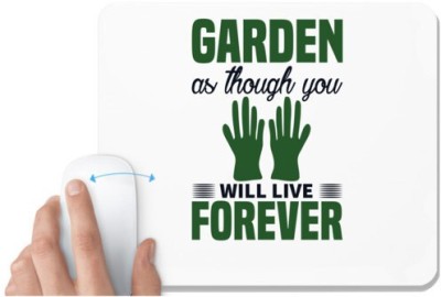 UDNAG White Mousepad 'Garden | Garder' for Computer / PC / Laptop [230 x 200 x 5mm] Mousepad(White)