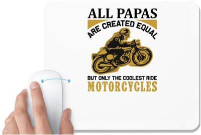 UDNAG White Mousepad 'Father | All papas' for Computer / PC / Laptop [230 x 200 x 5mm] Non Slip Base Mousepad(White)