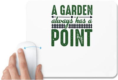 UDNAG White Mousepad 'Garden | A garden' for Computer / PC / Laptop [230 x 200 x 5mm] Non Slip Base Mousepad(White)