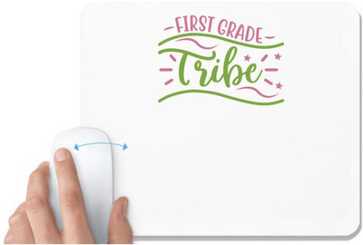 UDNAG White Mousepad 'Teacher Student | First gratde tribe' for Computer / PC / Laptop [230 x 200 x 5mm] Mousepad(White)