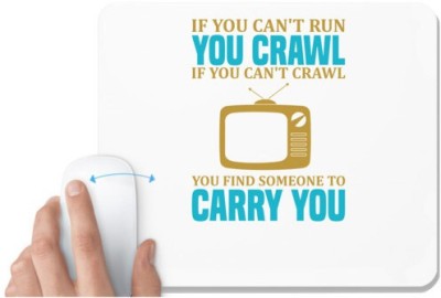 UDNAG White Mousepad 'TV | If you' for Computer / PC / Laptop [230 x 200 x 5mm] Mousepad(White)