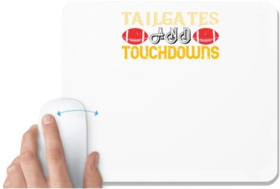 UDNAG White Mousepad 'Game | Tilgates and touchdowns' for Computer / PC / Laptop [230 x 200 x 5mm] Mousepad(White)